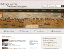 Tablet Screenshot of philadelphiaencyclopedia.org